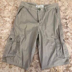 Bke Men's Grey and Khaki Shorts